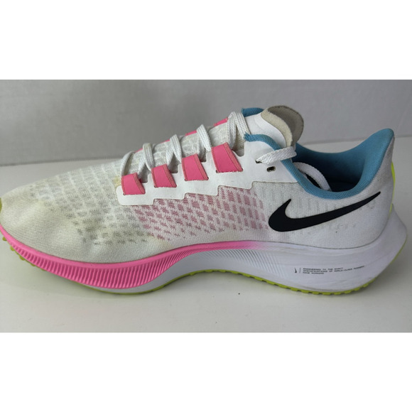 Nike Womens Air Zoom Pegasus 37 White Pink Glow Running Shoes Size 9 Sneakers - Picture 5 of 16